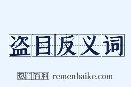 盗目反义词是什么意思的图片